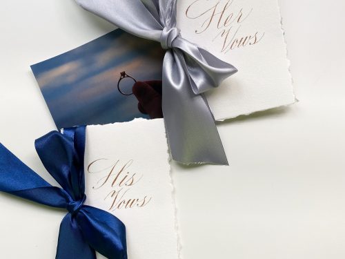 Wedding vow book for his & hers